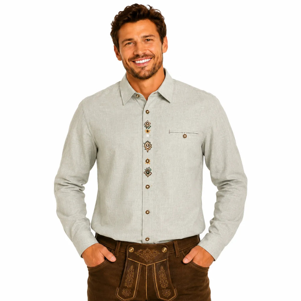 Orbis textie Orbis trachtenhemd lange mouw