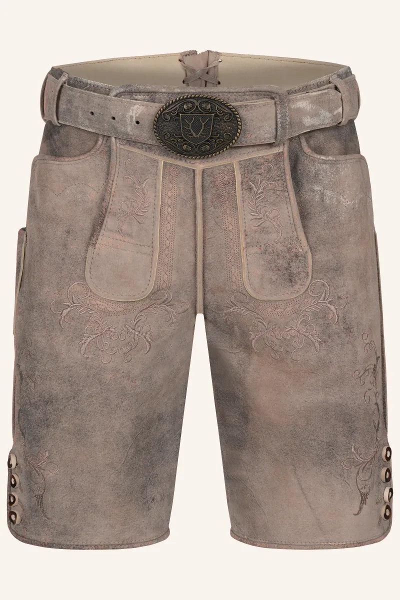 Krüger Krüger Lederhose Delio met riem