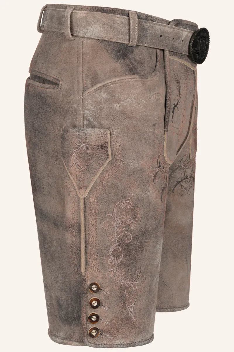 Krüger Krüger Lederhose Delio met riem