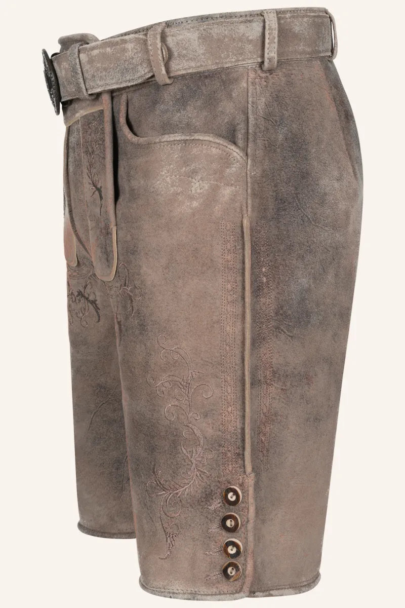 Krüger Krüger Lederhose Delio met riem