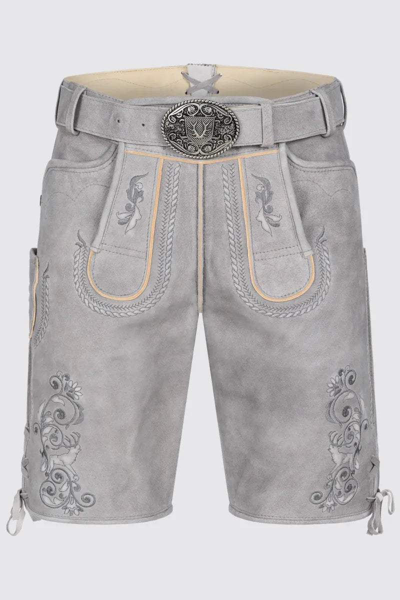 Krüger Krüger Lederhose Norwin met riem