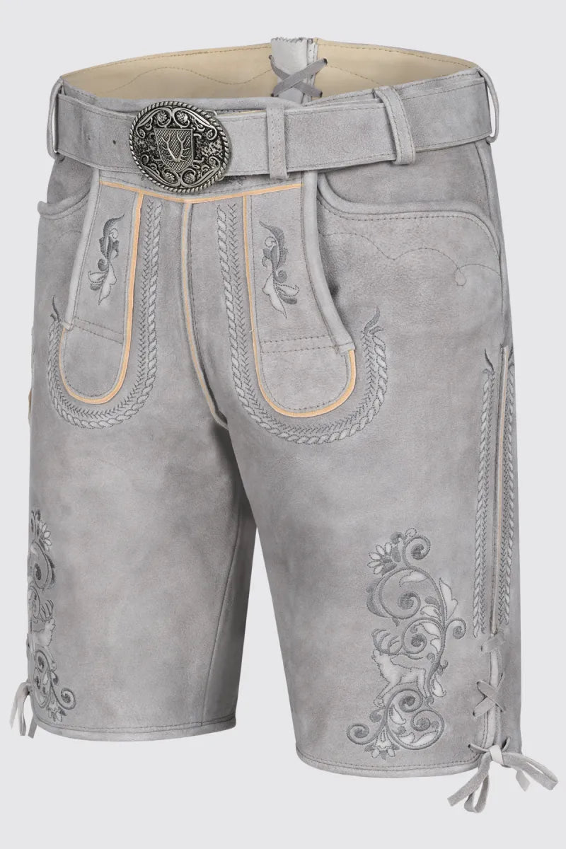 Krüger Krüger Lederhose Norwin met riem