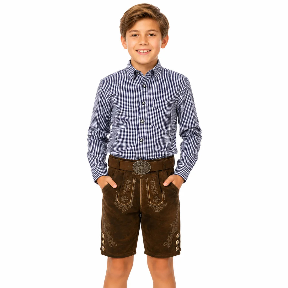 Ederer Max Isar Trachten kinder trachtenhemd lange mouw