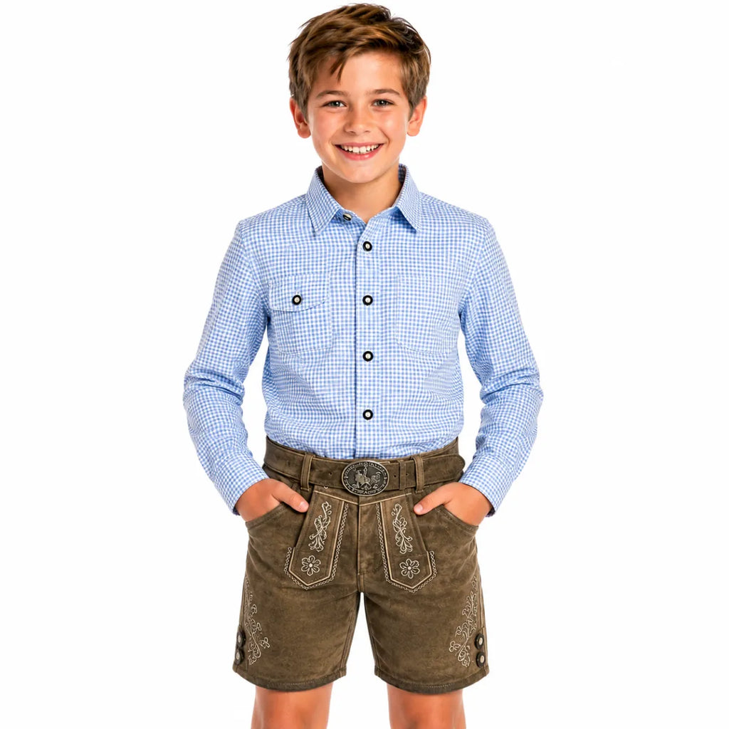 Ederer Max Isar Trachten kinder trachtenhemd lange mouw