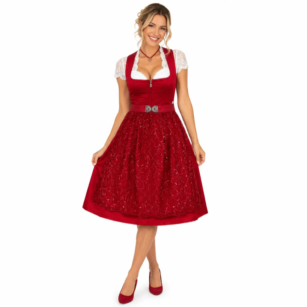 Marjo Tracht Marjo dirndl Dietach rood chili