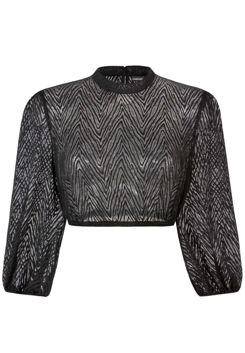 Stockerpoint Stockerpoint Dirndl Blouse Cleo zwart