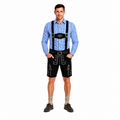 Lederhosenset Emil met blauw hemd en sokken