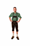 Lederhosenset Jupp met groen hemd en sokken