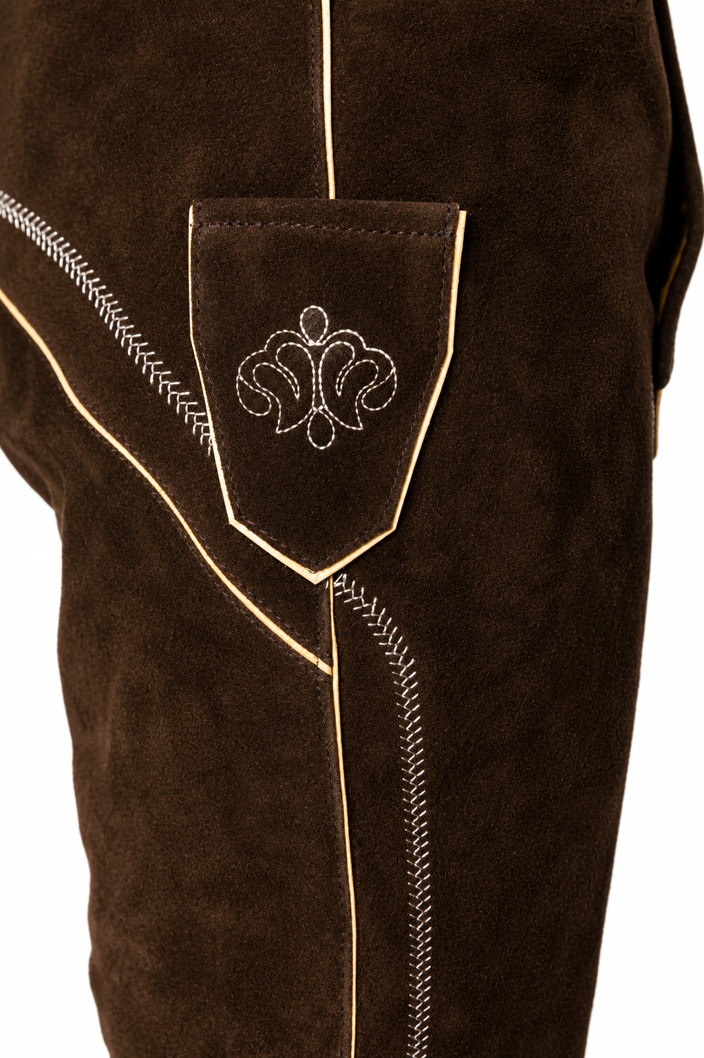 Lederhosenset Jupp met bordeau hemd en sokken